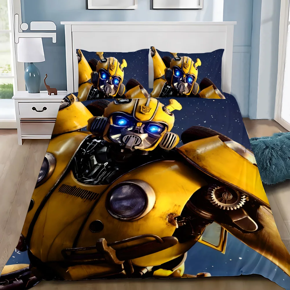 Anime ransformersS G1 Car Robot Duvet Cover Pillowcase Bedding Set Adult Boy Girl Bedroom Decoration Children Single Double Size