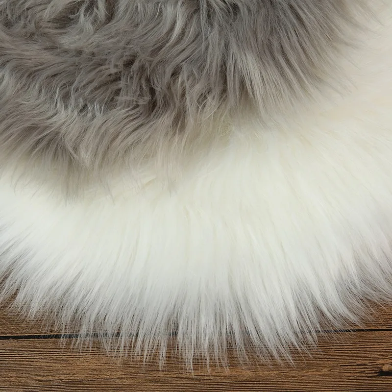 30cm Soft Artificial Wool Sheepskin Cushion Chair Bedroom Mat Artificial Wool Rug Warm Hairy Carpet Seat Fur Rugs