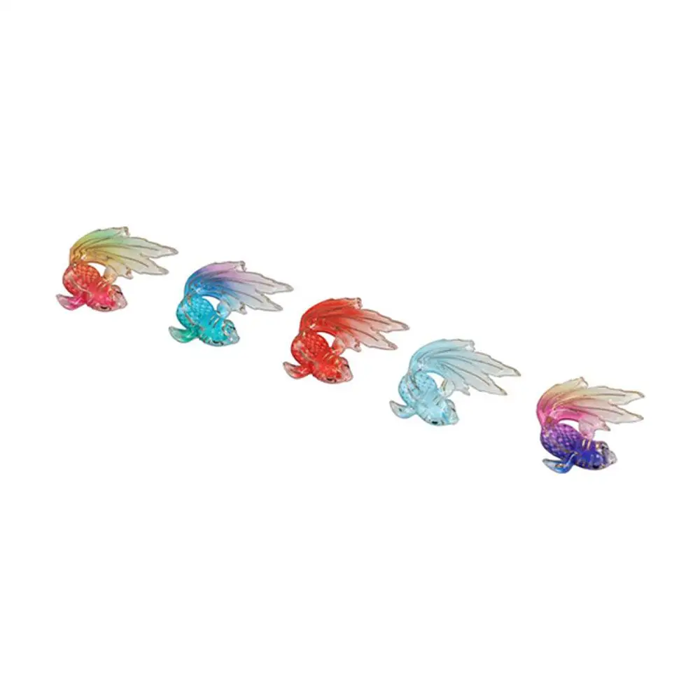 8Pcs/set Creative DIY Goldfish Miniatures Mini Resin Goldfish Micro-landscape Handmade Colorful Fish Tank Decor