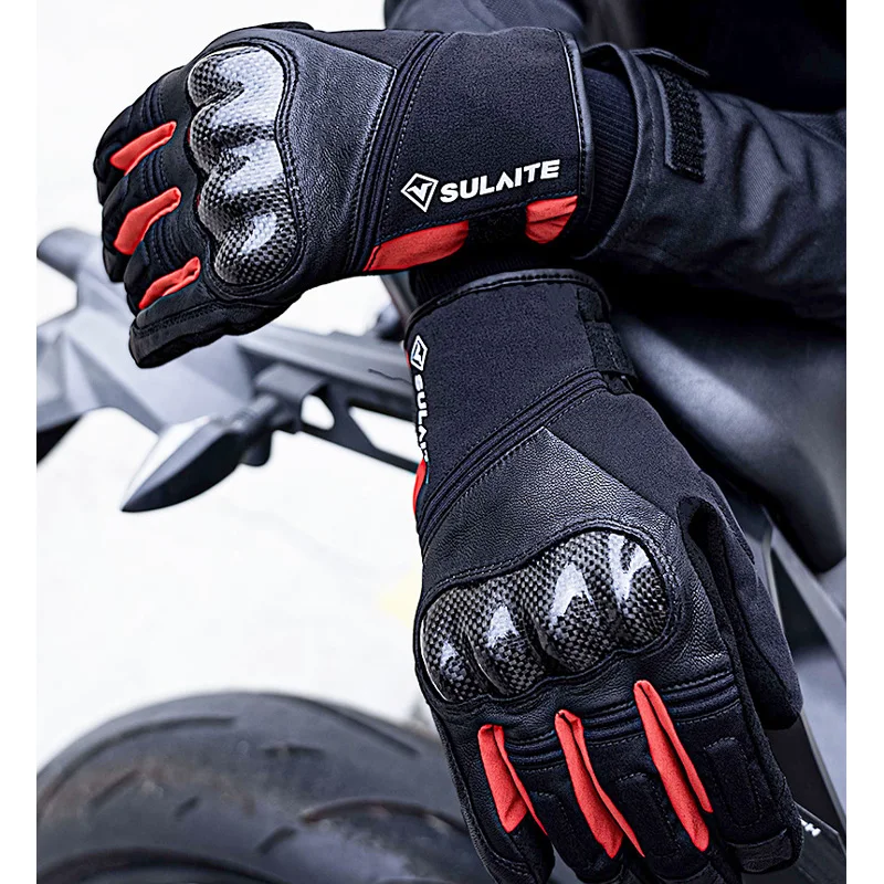 

Waterproof Winter Motorcycle Gloves Leather Gloves Men Women Genuine Goatskin Warm Touch Screen Antislip Protective Riding Gear