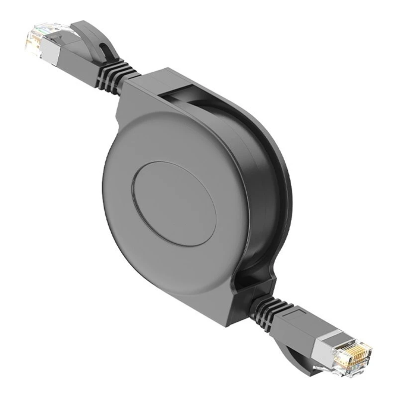 RJ45 LAN Network Cable Patch Shielded Flat Ethernet 1.8M CAT 6 Ethernet Cable Ultra Flat Adjustable Retractable CAT6-A32R