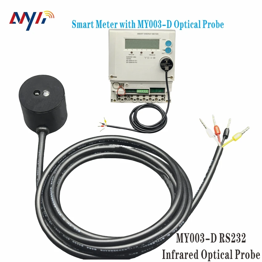 4pin RS232 Nir Optical Sensor for Dlms IEC62056-21 Energy Meter Flowmeter Reading