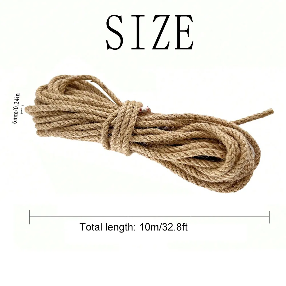 Natural Sisal Rope for Cat Scratcher and Cat Scratch Post, Cat Tree Rope Twine for Cat Scratching Post Replacement, Hemp Rope