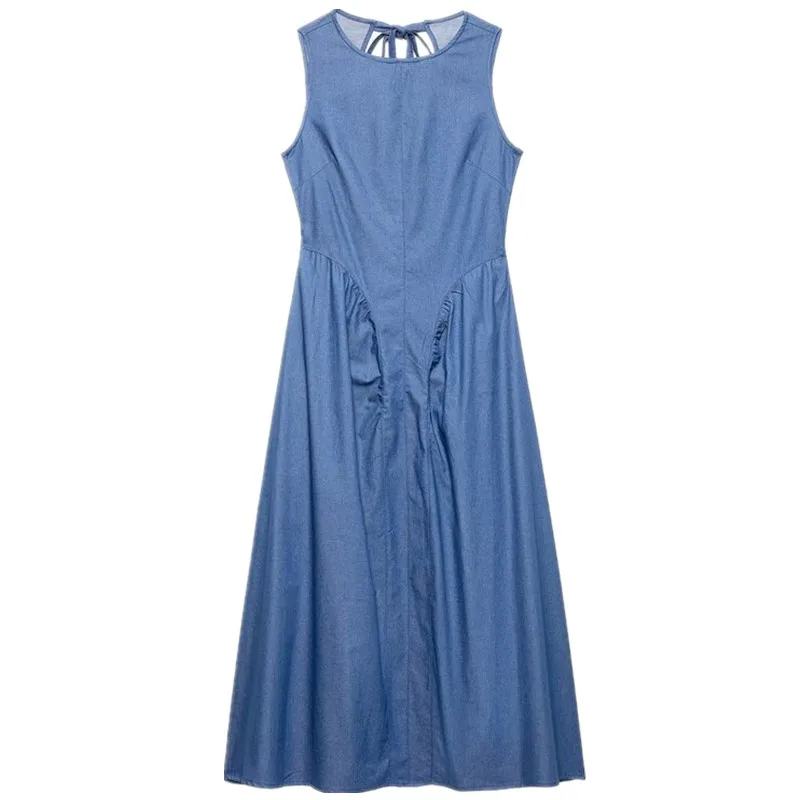 Letnia kolekcja 2025: Damskie długie spodnie jeansowe Dr Svel Ba z wycięciami, uniwersalny krój, do pracy, inne materiały 00%