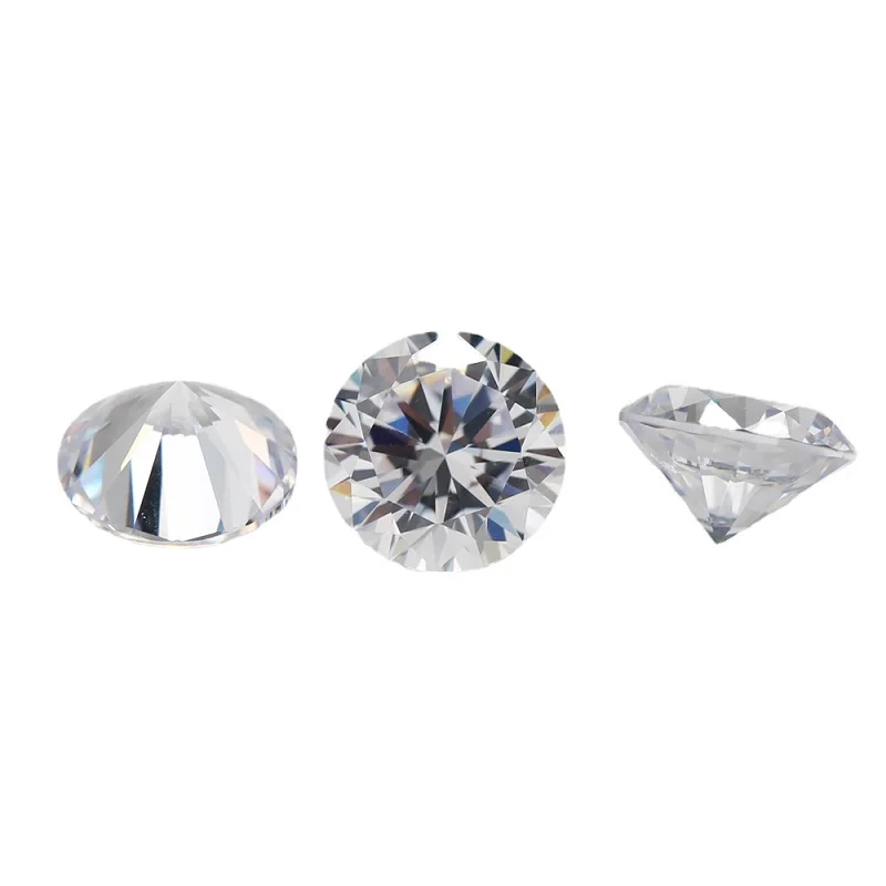 Size 0.8~12mm D EF GH Color Round Cut Lab Grown Loose Moissanite Stone Test Positive (D color 5mm-12mm With Certificate)