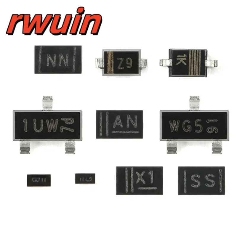 50Pcs PESD5V0U1BL,315 PESD5V0 X1BCAL V1BB V1BA U2BT U1BL S2BT R1BSFYL H1BSFYL G1BLYL PESD3V3X1B ESD Protection Diodes Chip