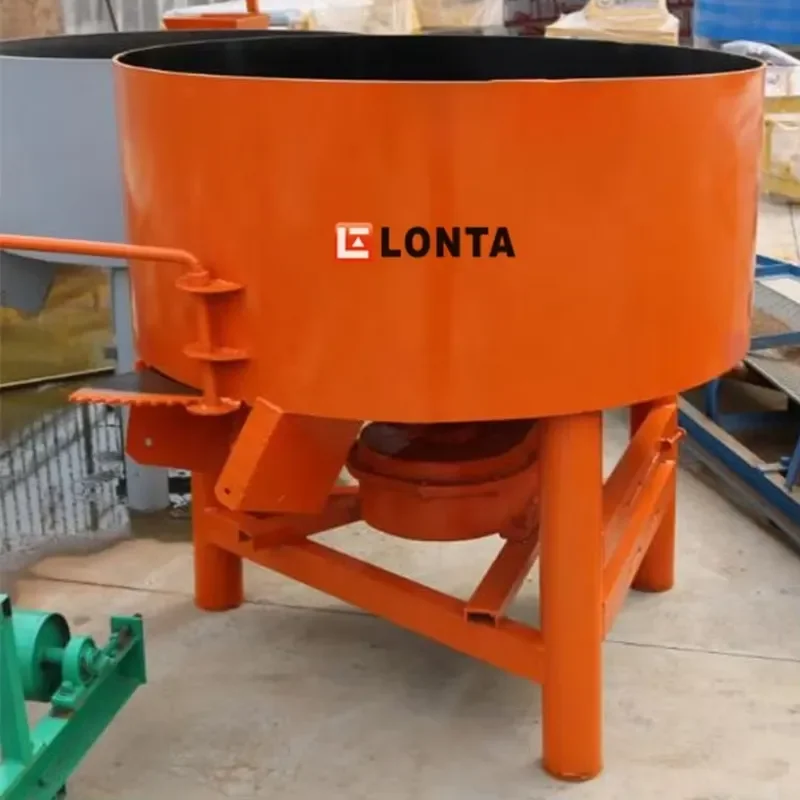 LONTA JQ350 350 Litre 350L Cement Mixer Vertical Forced Action Electric Flat Mouth Pan Cement Concrete Mixer for Block