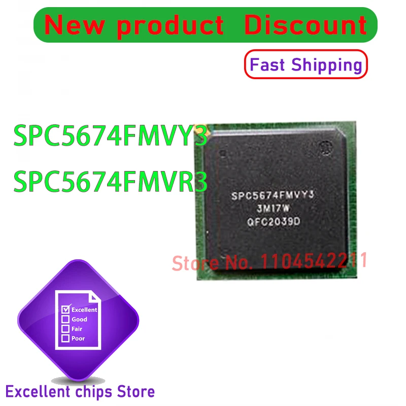 

1pcs/lot New Original SPC5674FMVY3 SPC5674FMVR3 BGA416 microcontroller chip In Stock