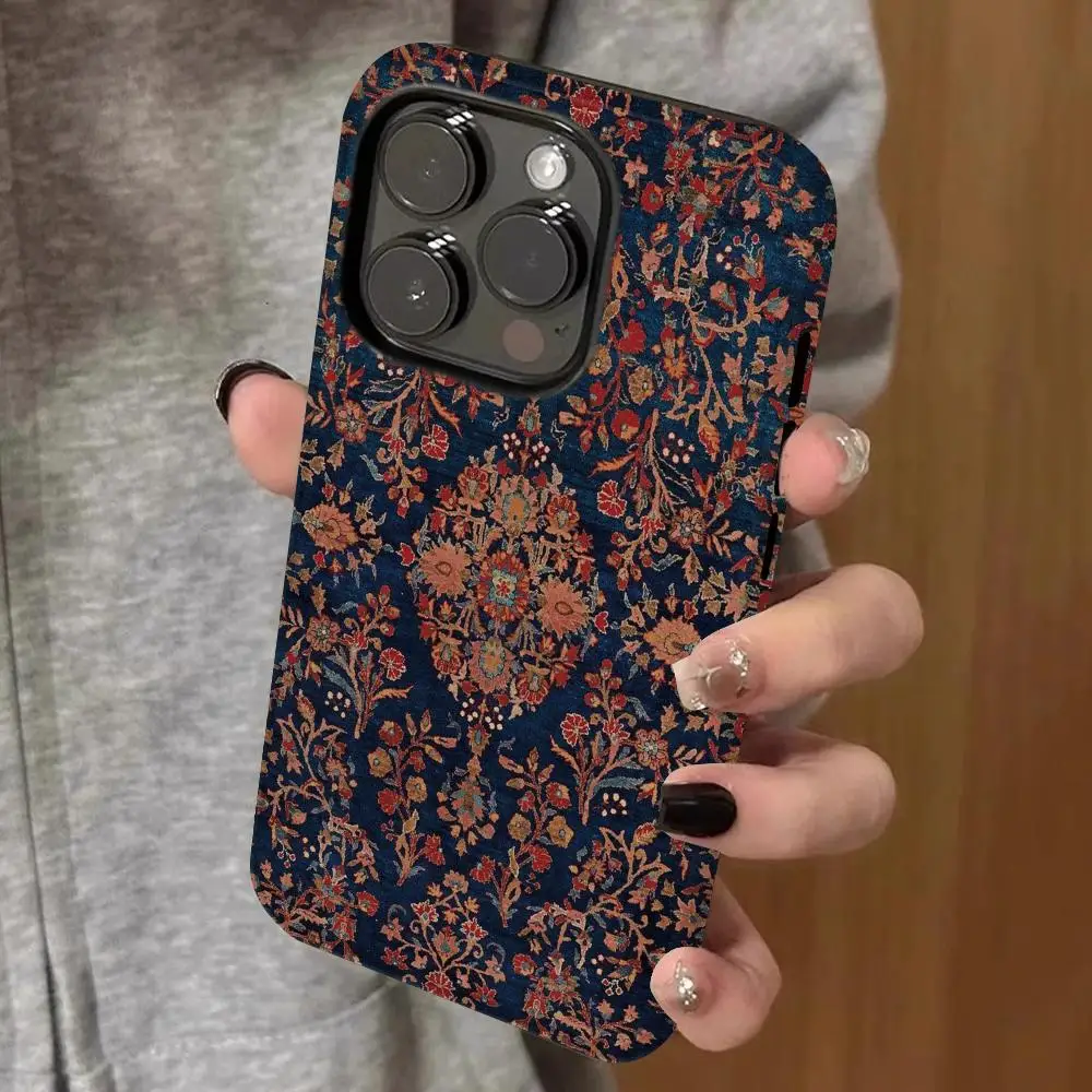 

persian carpet Phone Case Double-layered 2-in-1 Film Case For IPhone 16 15 Promax 14 13 Pro 12 11 plus Samsung S Covers