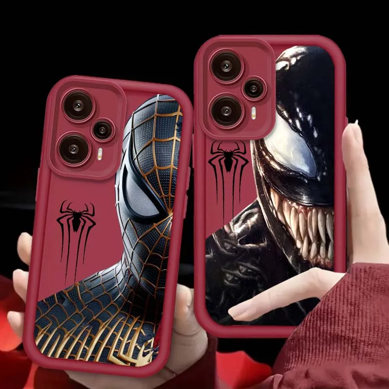 Marvel Venom Cool Hot ArtสําหรับXiaomi Mi Poco X3 X4 X5 X6 M4 M5 M5s M6 F4 F5 F6 Pro GT Plus 5G Eyeบันไดฝาครอบโทรศัพท์กรณี