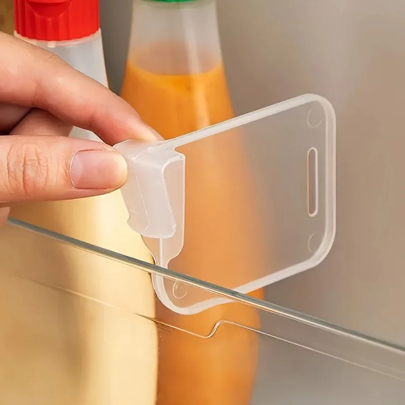 Clear Refrigerator Organizer Dividers, 5/10/15/20PCS Adjustable Fridge Storage Shelves for Kitchen Cabinets, Space Saving