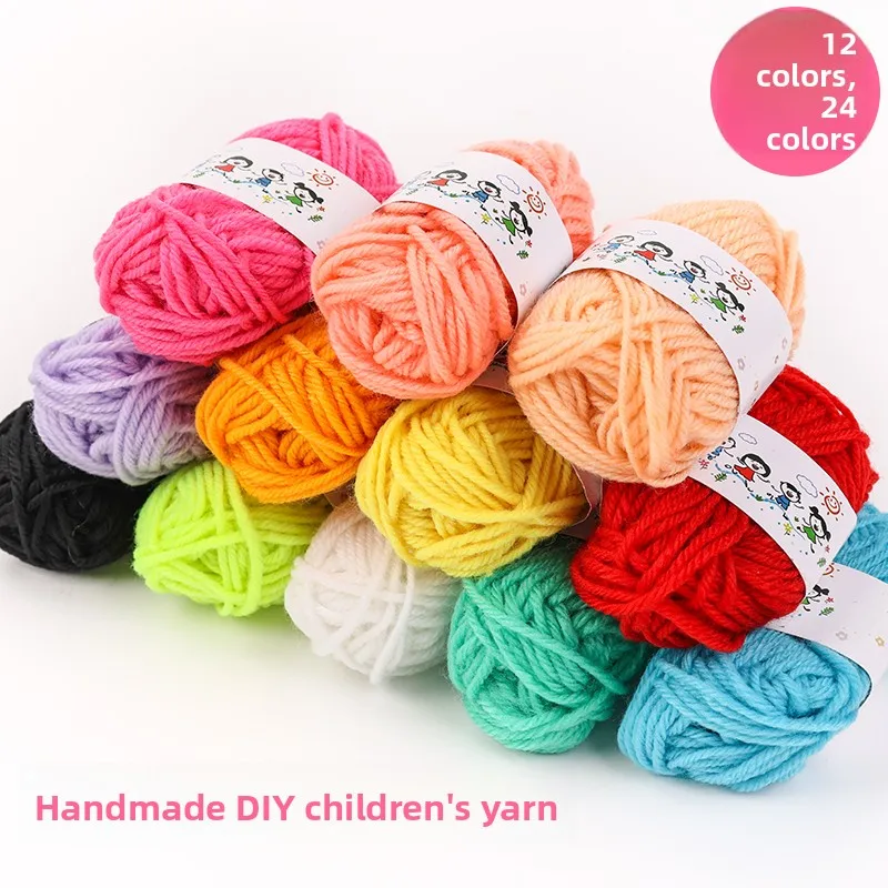 

DIY Crochet Yarn Ball Handmade Creative Weaving Hooking Material Kit Stick Painting Home Fabric Sewing Tools And Fin...
