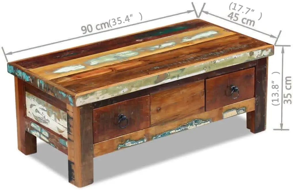 Table basse de style rétro T1, table centrale, tables d'appoint, table de canapé, table de cocktail, table de salon, rangement pour chambre à coucher, salon