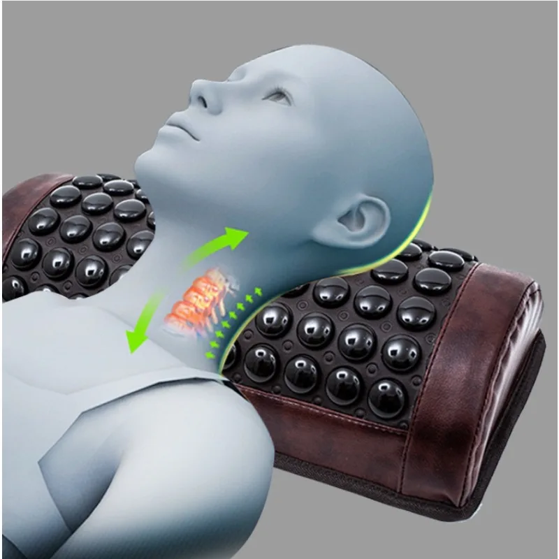 Jade Pillow Not-Heating, Memory Foam Cotton Cervical Spine Pillow Tomalene Bianshi Summer Cool Pillow Tourmaline Massage Cushion