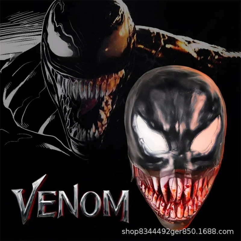 Venom mask head cover Avengers hero Spider-Man dead helmet mask Halloween horror mask party bar festival cos Halloween gift toys