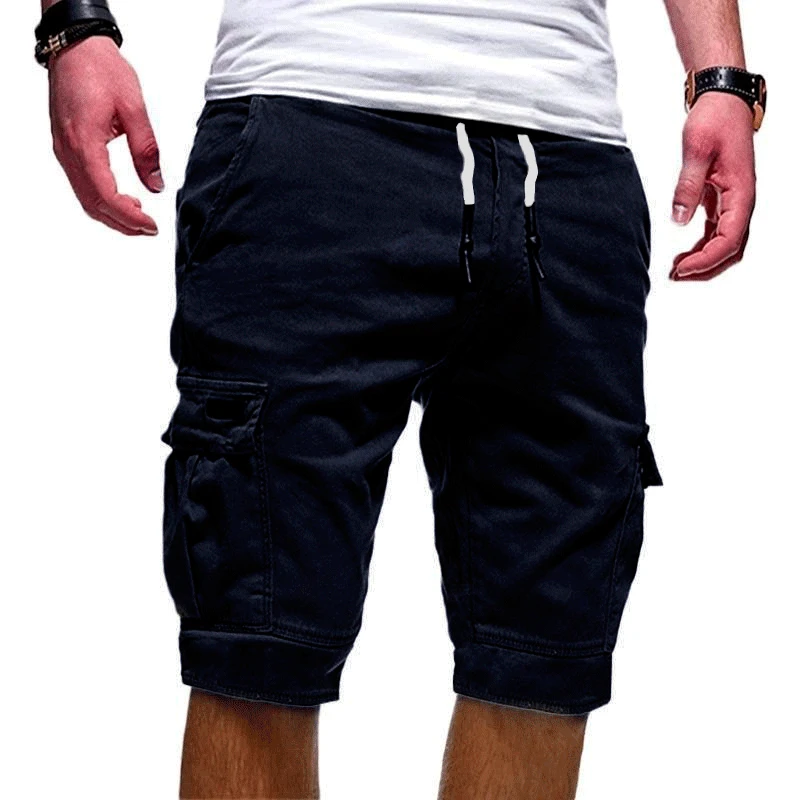 2022 summer New Mens Shorts Fitness Cotton Casual Drawstring Short Pants High Quality Shorts Men\'s Multi-pocket Sports Shorts