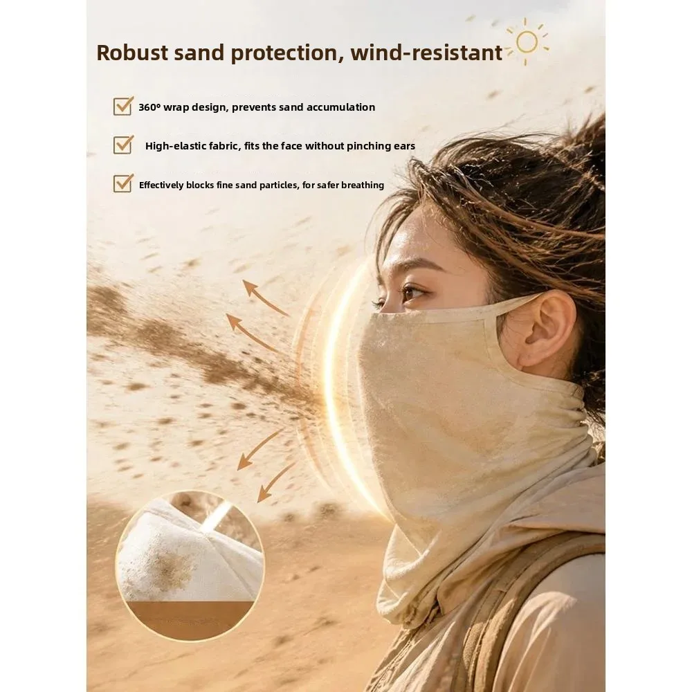 Magic Desert Travel Headscarf Ice Silk Hiking Neck Protector Unisex Breathable Scarf Women's Style Sunshade Sandproof