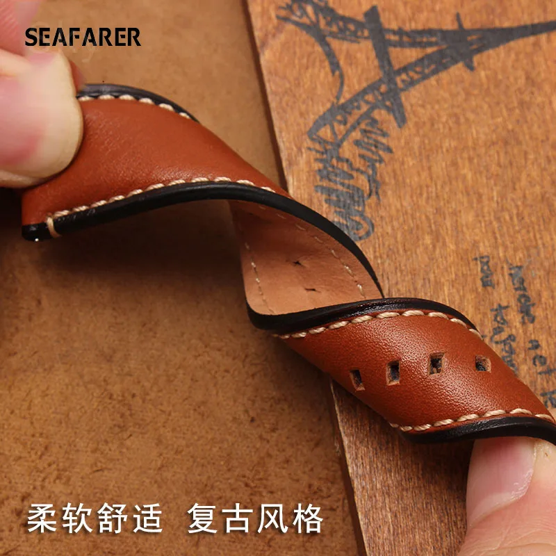 New Genuine leather strap 20mm 22mm 24mm watchband for fossil FTW1114/FS5151 watch leather bracelet with  Quick Release