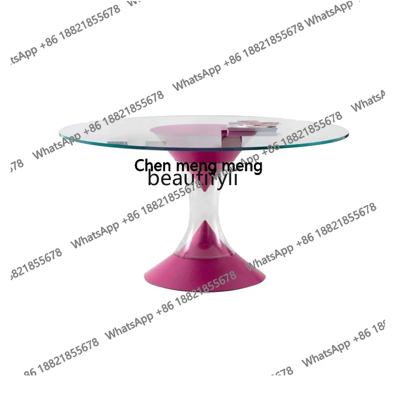 

Modern minimalist designer creative round art edge living room sofa, funnel-shaped dining table H H