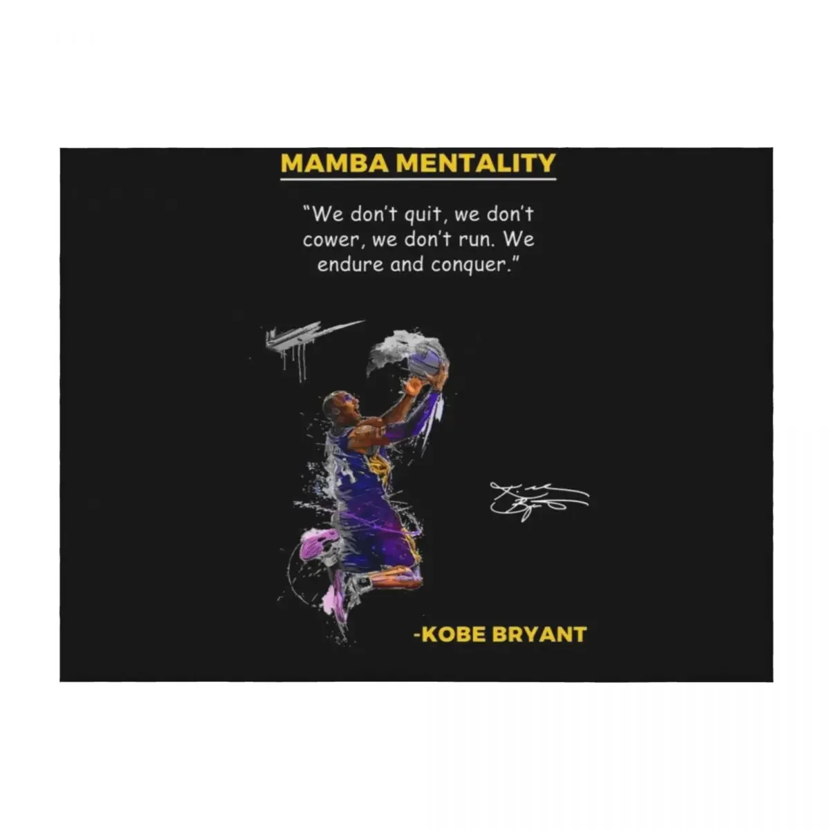 

Mamba Mentality Throw Blanket Soft Big bed plaid heavy to sleep Heavy Blankets
