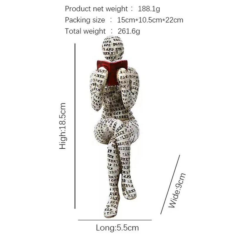 Reading Woman Figurine Pulp Woman Reading Bookshelf Decor Reading Woman Sculpture Ornament For Livingroom Bookshelf