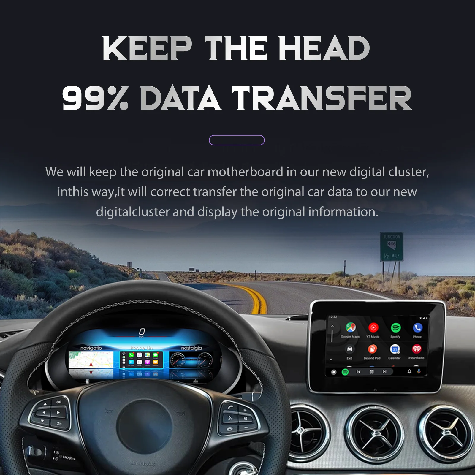 Panel de Instrumentos Digital LCD, Velocímetro para Mercedes Benz Vito W447, Años 2016, 2017, 2018, 2019, 2020, 2021, 2022, Panel de Instrumentos para Automóvil, Tablero de Instrumentos, Cabina 2
