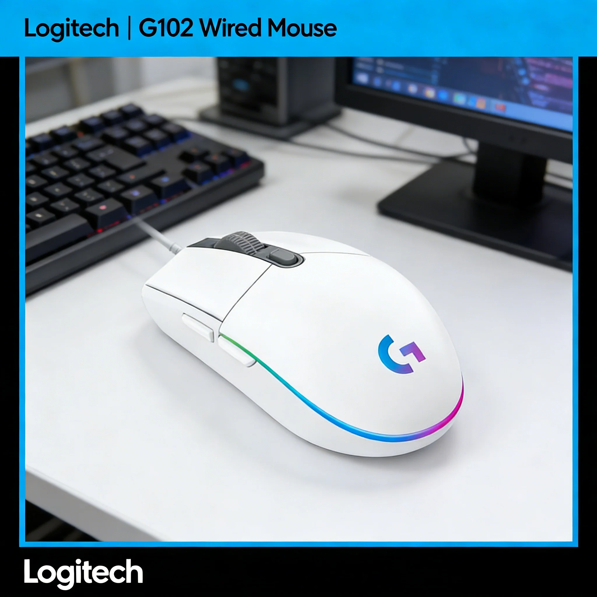 

Проводная мышь G102 2-го поколения с программируемыми кнопками и подсветкой RGB LIGHTSYNC
