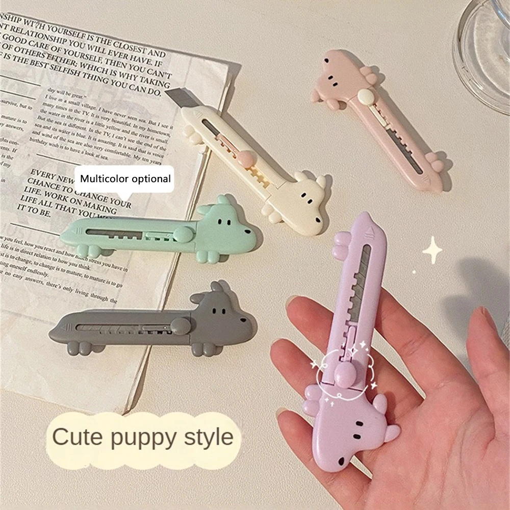 Cute Puppy Cutter para Student, Faca Utilitária, Ferramentas de arte, Papelaria Criativa, Material Escolar, Suprimentos Produtos, Acessórios, 1 Pc