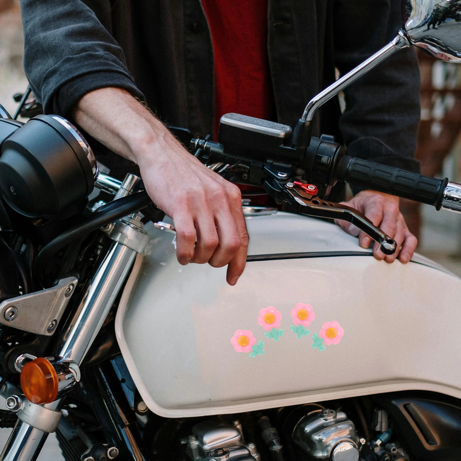 

Electric Car Decoration Flowers Motorbike Decals Small Component Floral Stickers