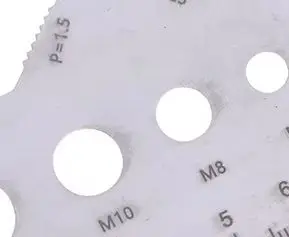 Bolt Measuring Tool Bolt Thread Stainless Steel Sizer Flat Double-Sided Screw Measuring Device For Pattern Jewelry Watch