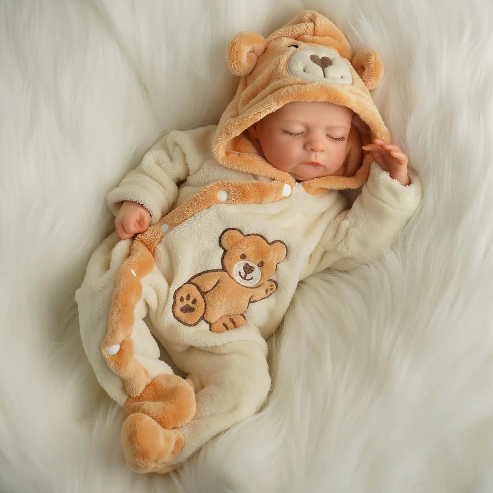 ตุ๊กตาเด็กทารกเกิดใหม่ ขนาด 20 นิ้ว หลับตาเหมือนจริง ทำจากไวนิลเนื้อนุ่ม ตัวทำจากผ้า ตุ๊กตาเด็กแรกเกิด พร้อมอุปกรณ์เสริม สำหรับเด็กอายุ 3 ปีขึ้นไป