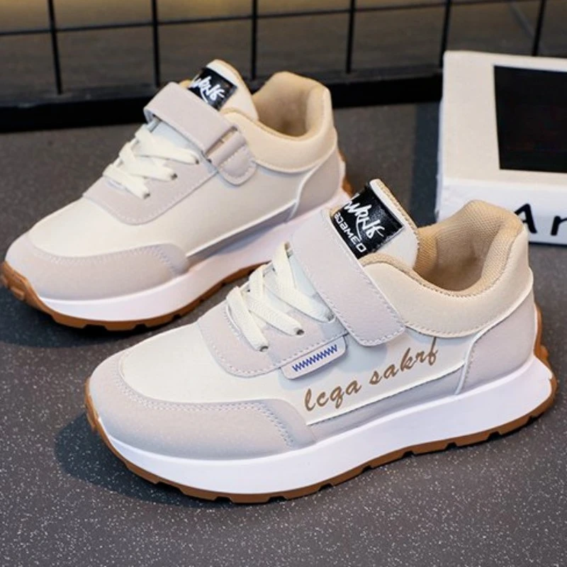 Boys Running Shoes Kids Sneakers 2026 Spring Autumn New Arrival Lightweight Comfortable Leather Casual School Shoes for Boys