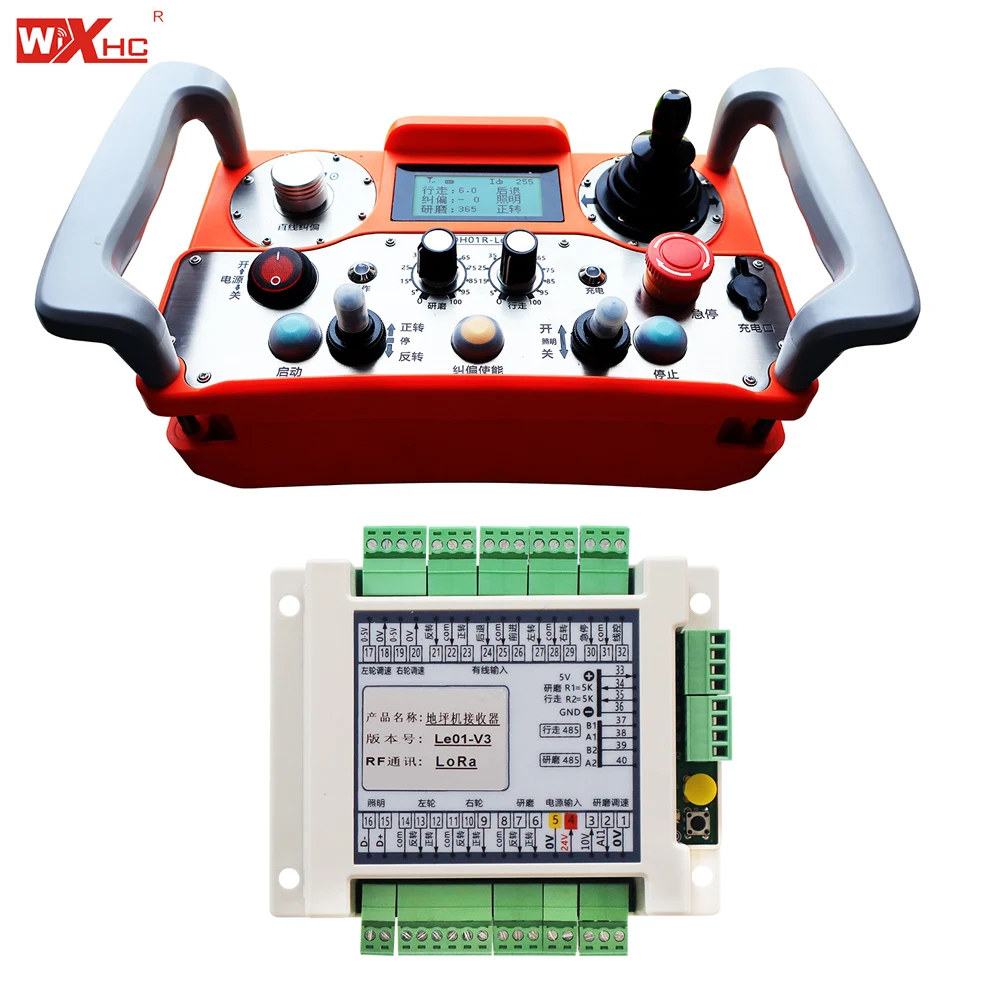 

Беспроводной промышленный пульт дистанционного управления XHC IP65 DH01R для напольных шлифовальных машин и оборудования для обработки бетона, дальность управления более 100 м
