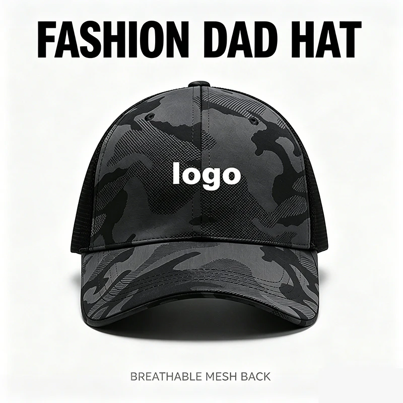 Custom Logo Summer Breathable Bird Eye Mesh Baseball Cap Outdoor Sun Protection Hat Unisex