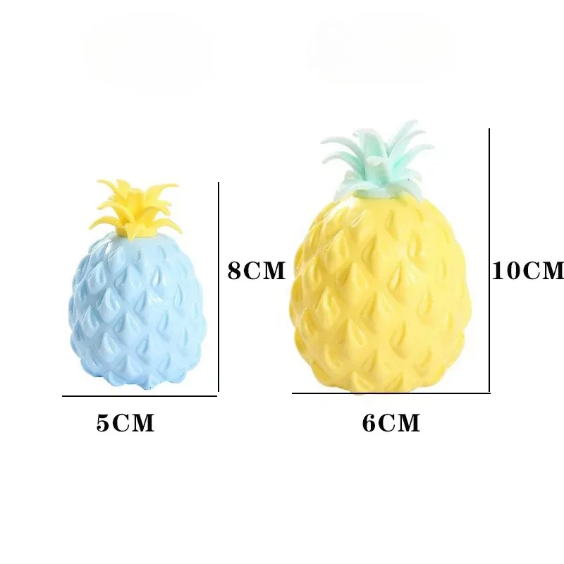 Funny Decompression Vent Pineapple Squeeze Ball Gift Squishy Squeeze Stress Reliever Fidget Sensory Toys Simulation Fruit Food