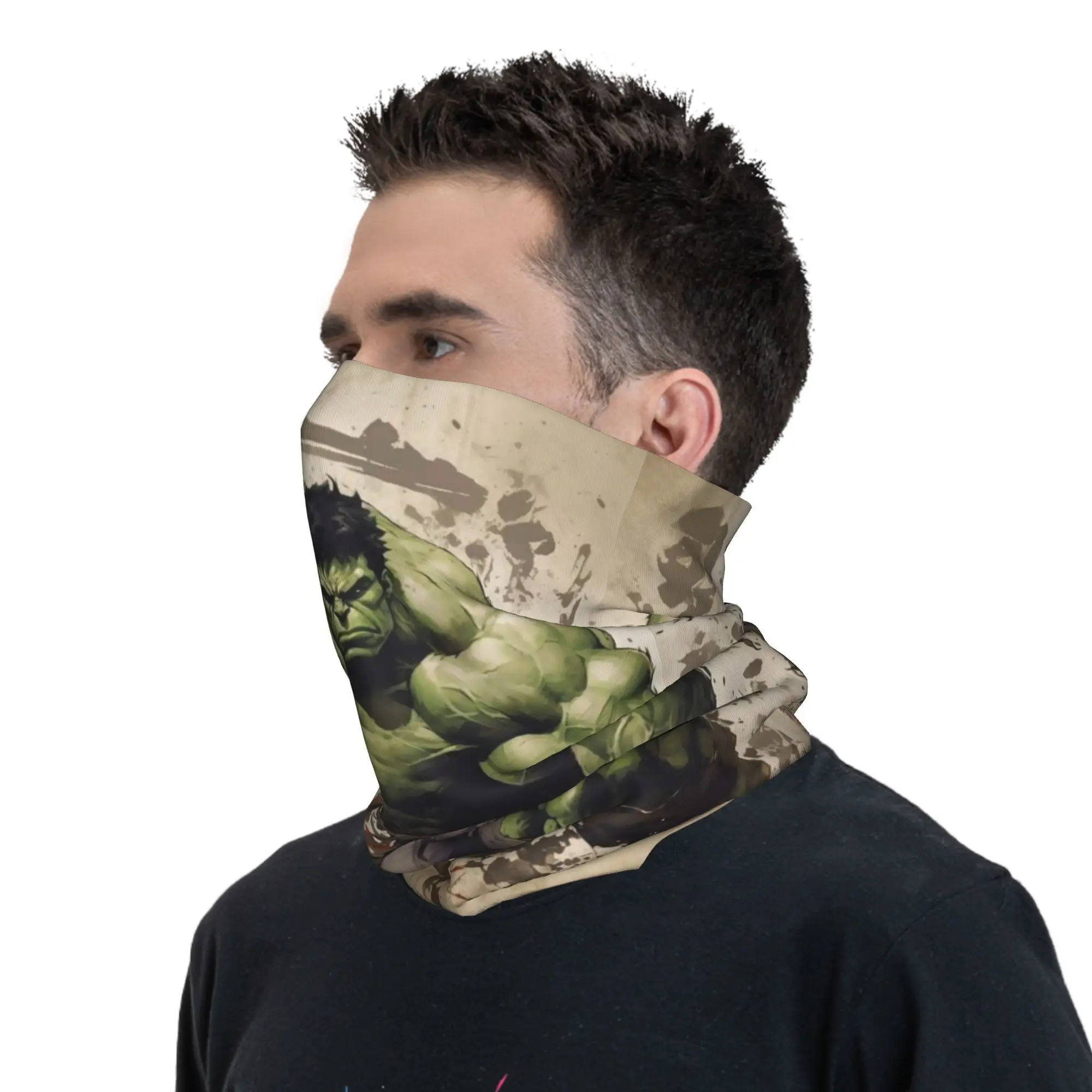 Scaldacollo invernale personalizzato Vintage Hulk Donna Uomo Escursionismo Ciclismo Sciarpa a tubo Moda Film Bandana per il viso Ghetta