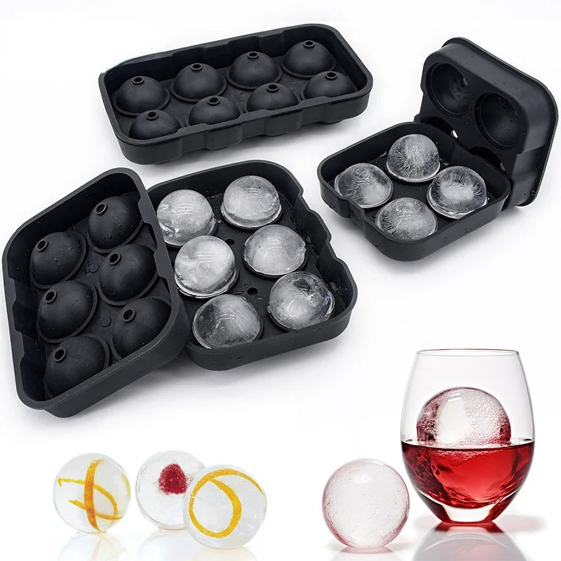 Food Grade Silicone Ice Hockey Mold DIY Whiskey Bar Ice Ball Making Mould Ice Cube Tray Mold Kitchen Gadgets IceCream Mold