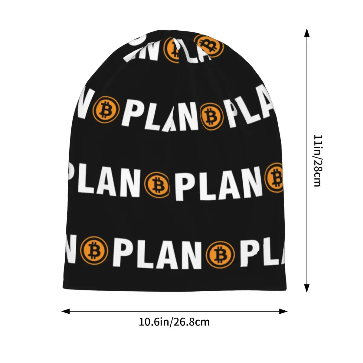 Bitcoin Logo Warm Knitted Cap Fashion Bonnet Hat Autumn Winter Outdoor Beanies Hats for Unisex Adult