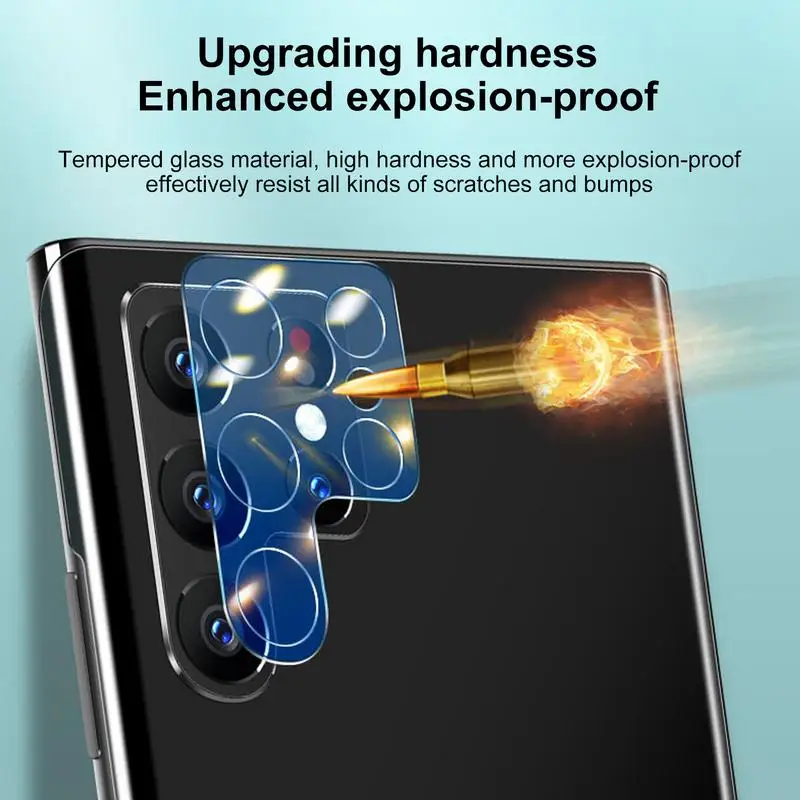 Som-Sungalaxy s22用の超音波カメラプロテクター,強化ガラス,カメラカバー,s22ウルトラ2022用スクリーンプロテクター