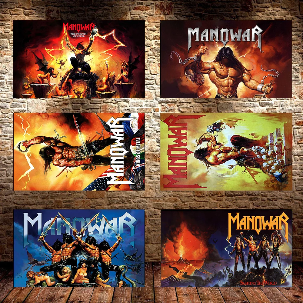 3x5ft Metal Band M-Manowars Flag Polyester Printed Home Or Outdoor Decoration Flag