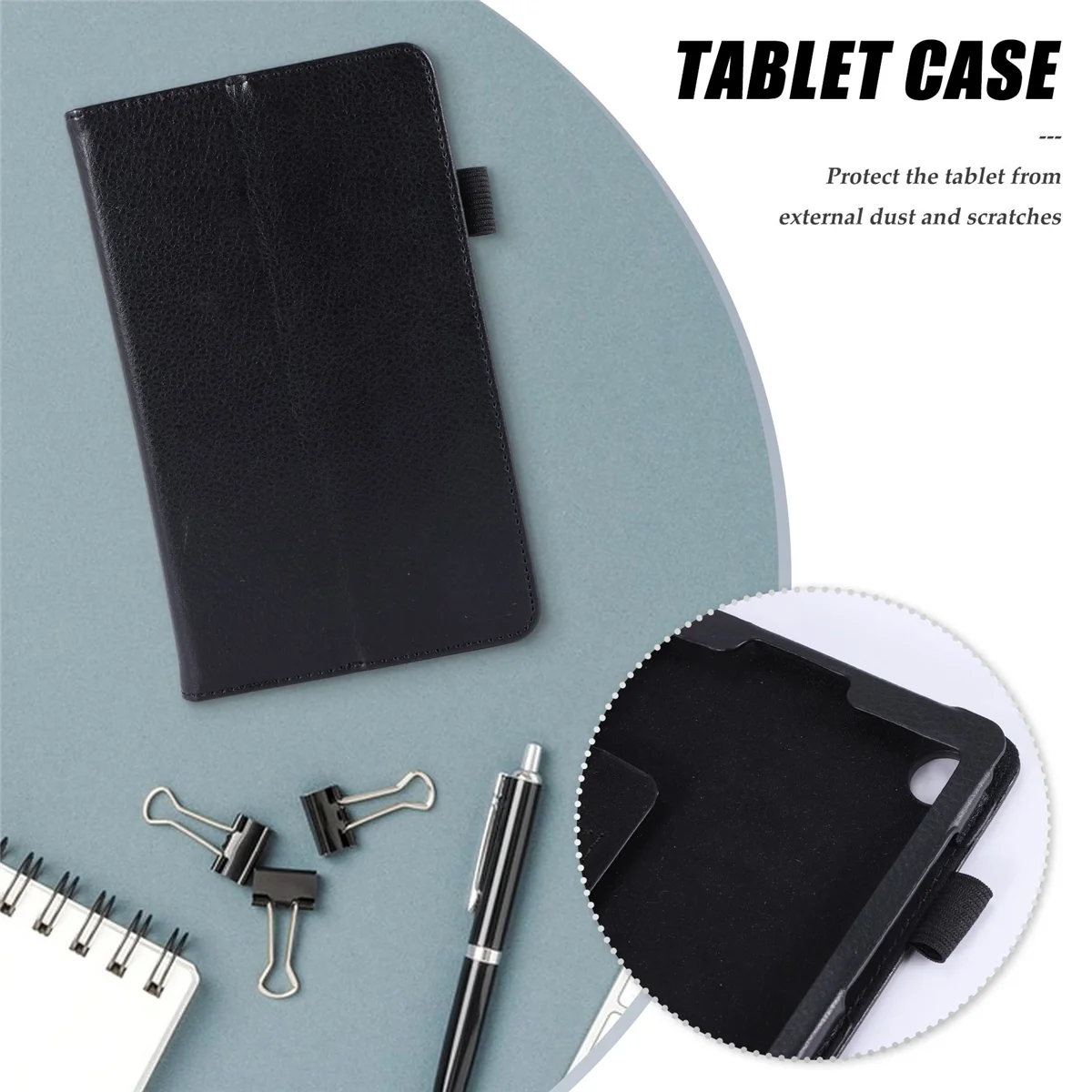 Practical-Tablet Case Tablet Case Flip Tablet Stand for Lenovo Tab M7 TB-7305F/7305X 7-Inch Tablet PC Case (Black)