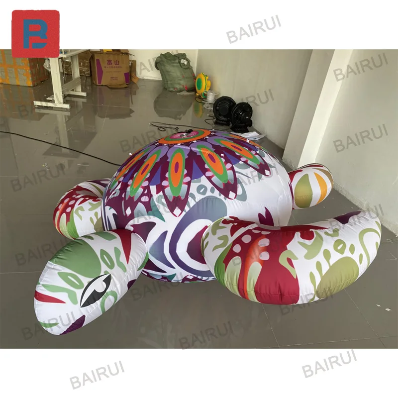 سلحفاة بحرية قابلة للنفخ مع منفاخات، دعائم تزيين كبيرة للمناسبات الخارجية ومراكز التسوق #5