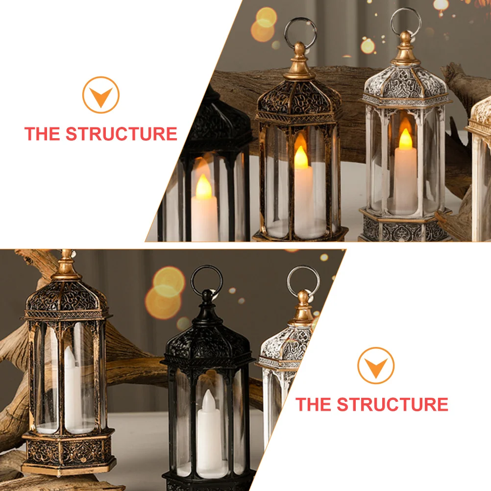 

Retro Solar Lantern Vintage Wind Light Decorative Festive Xmas naments Plastic Safe Electronic Design Halloween Christmas Party