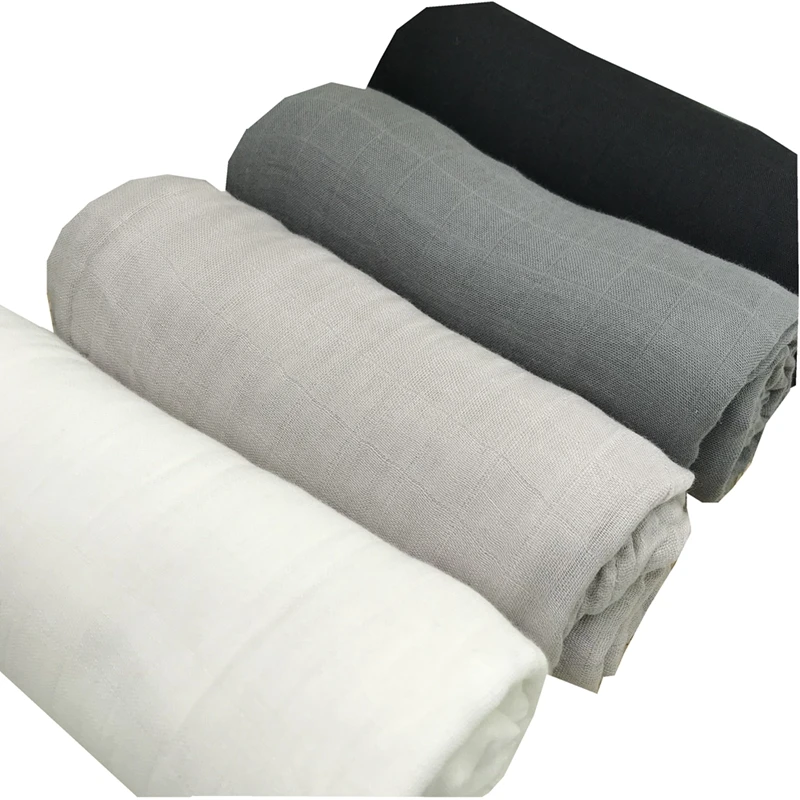 Vendita calda modem design tinta unita super soft baby coperta 70% bambù 30% cotone coperta baby mussola swaddle coperta