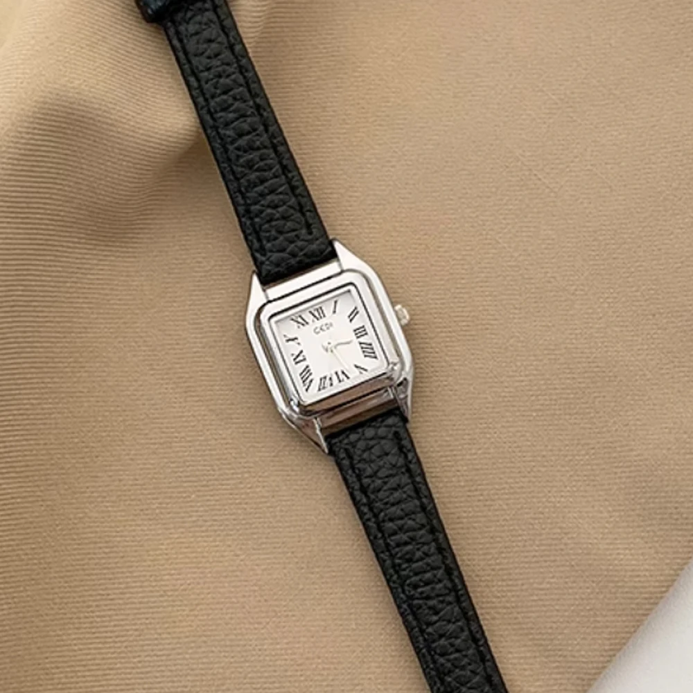 Fashion temperament minimalist luxury small square belt with quartz women's watch for women‘s girl party gift jewlry wholesale