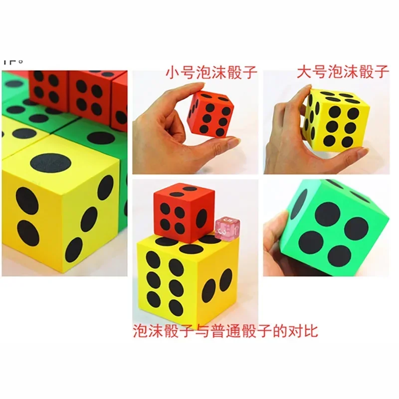 5 pz/lotto Set di dadi in schiuma EVA colorati 6 lati divertenti dadi a punta Club/Party/giochi per la famiglia