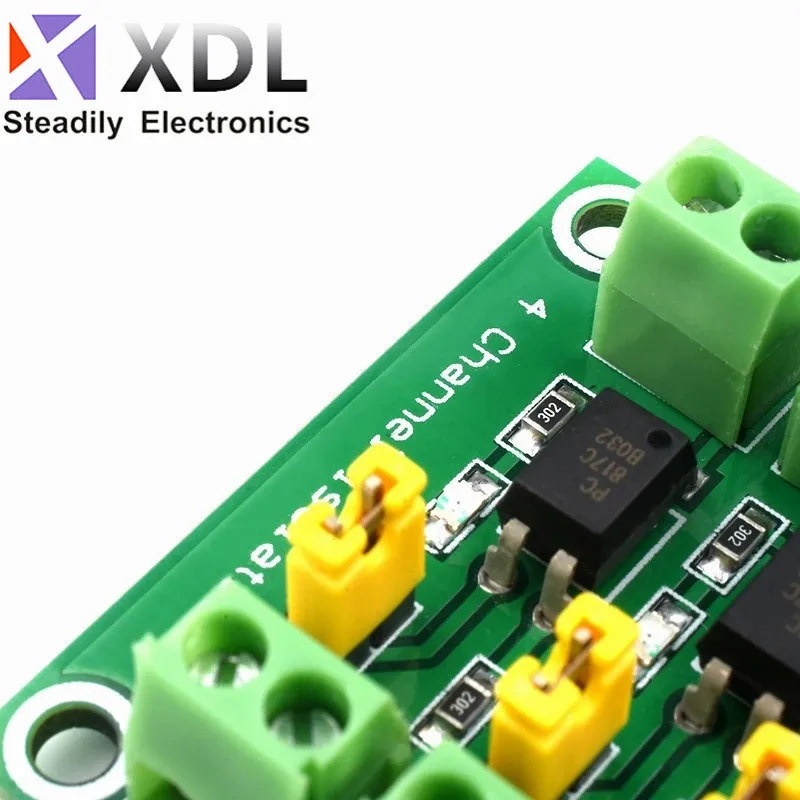 PC817 2/4 Channel Optocoupler Isolation Board Voltage Converter Adapter Module 3.6-30V Driver Photoelectric Isolated Module