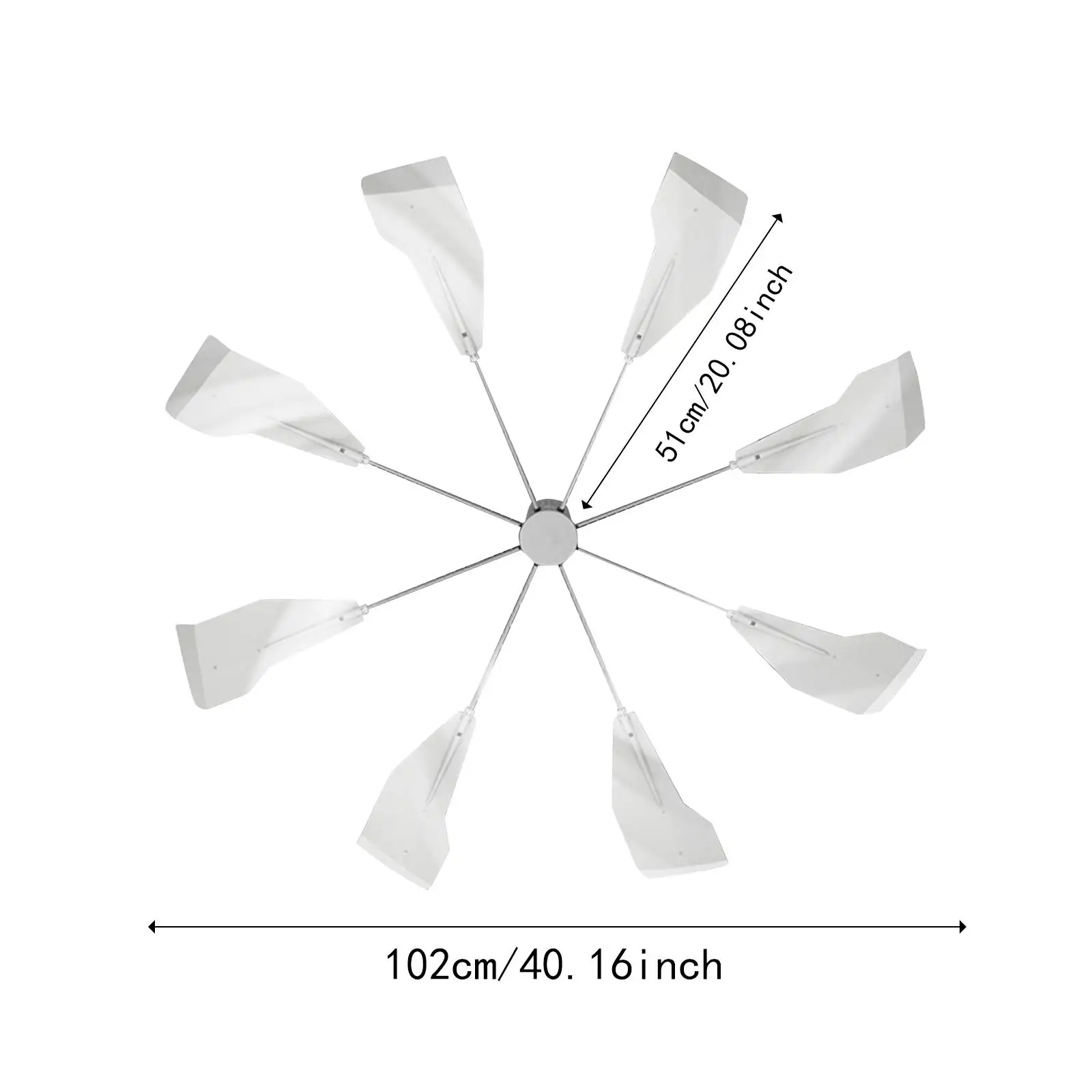 Central Air Conditioning Ceiling Wind Deflector 8 Vane Fan Adjustable Airflow Shield for Room Comfort