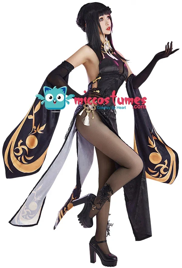 Women's Chen Hai Cosplay Costume Cheongsam with Gloves and Headdress for Halloween