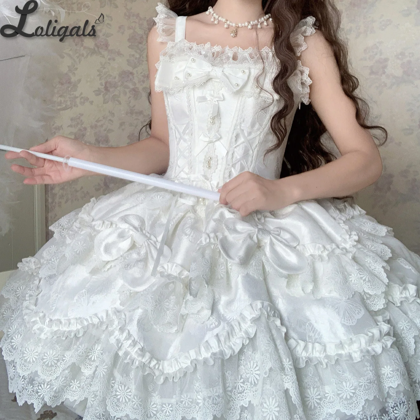 Sweet Lolita JSK Dress Short Ballet Corset Dress ~ Sea Moon Realm